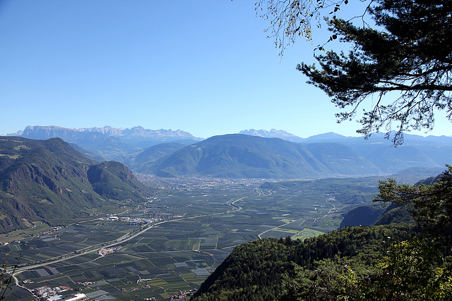 Blick ins Etschtal - Richtung Bozen