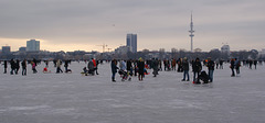 Eisvergnügen auf der Alster