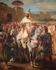 Detail of The Sultan of Morocco and his Entourage by Delacroix in the Metropolitan Museum of Art, January 2019