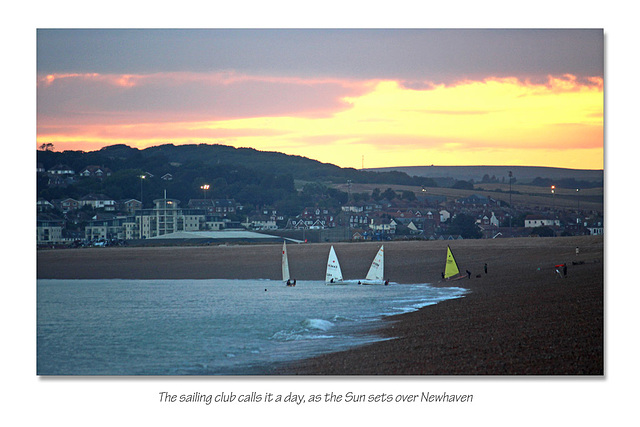 Sailing club at Sunset - Seaford - 5.8.2015