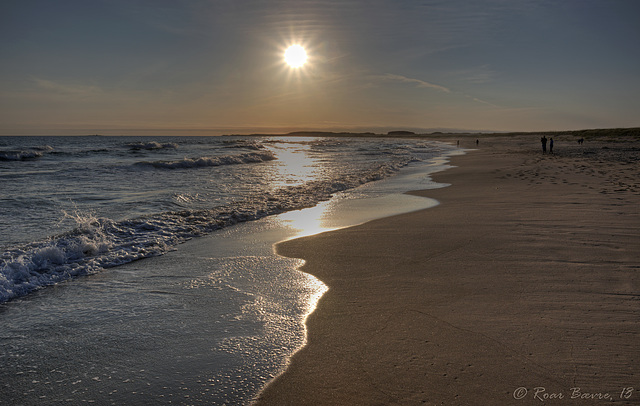 Sunset at Brusand beach.