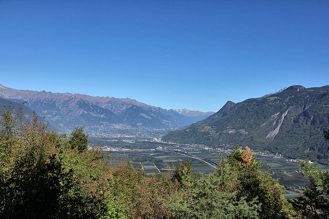 Blick ins Etschtal - Richtung Meran