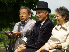 Vouvant : Zhang Fude, Bruno kaj/et Béatrice Ripaud — P1010491