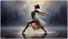 barefoot in the rain