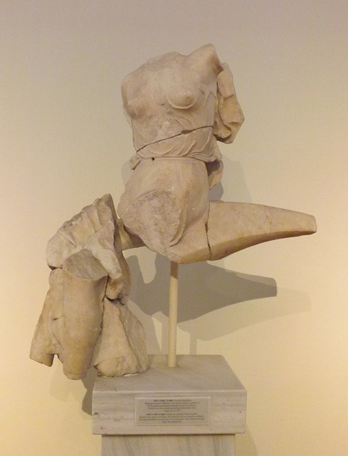Statue of a Nereid on a Dolphin from the Athenian Agora in the National Archaeological Museum of Athens, May 2014