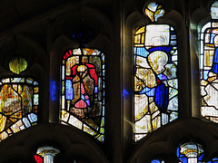 burford church, oxon (18) fragments in east window c15 glass