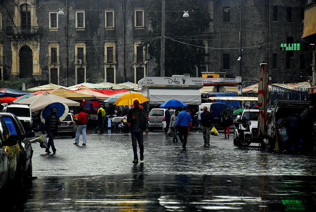 Regen in Catania