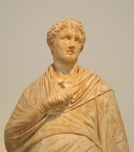 Detail of the Statue of Kleonikos from Eretria in the National Archaeological Museum of Athens, May 2014