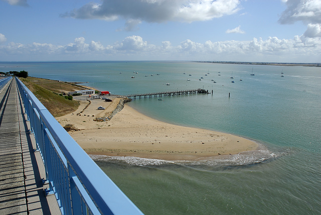 Noirmoutier  - vue depuis le pont de l'ile  -