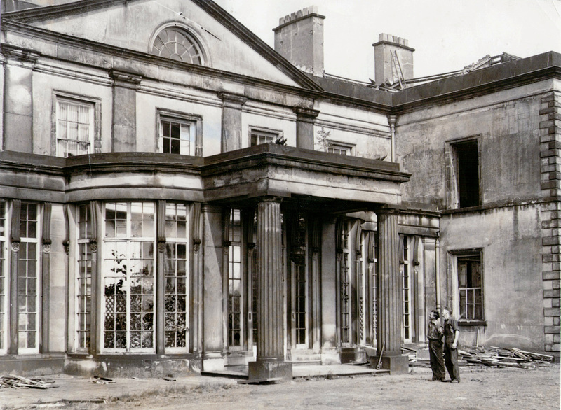 Hulton Hall, Lancashire during demolition June 7th 1958