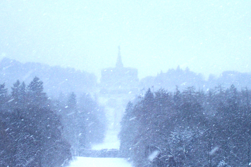 DE - Kassel - Schneesturm auf der Wilhelmshöhe