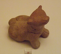 Rattle in the Shape of a Dog from Athens in the National Archaeological Museum of Athens, June 2014