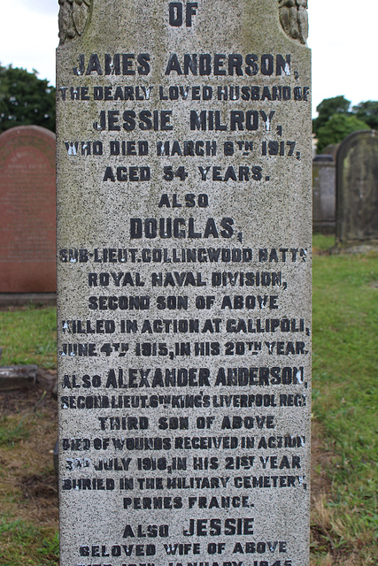 Anderson Memorial, Kirkdale Cemetery, Liverpool