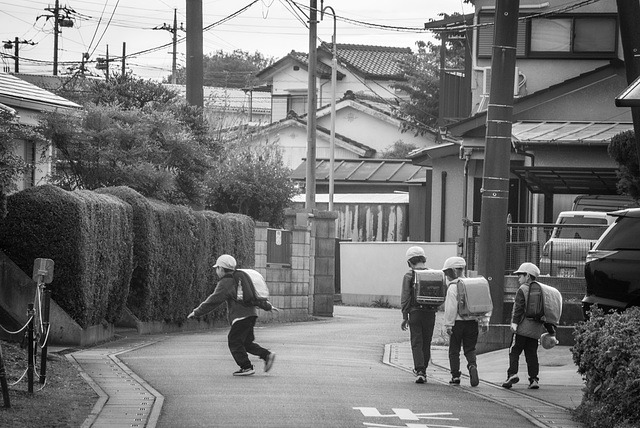 School kids on their way home