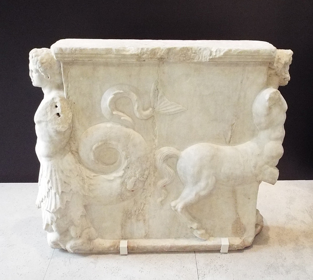 Marble Table Base in the Archaeological Museum of Madrid, October 2022