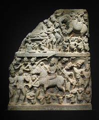 Drum Panel Scenes of the Great Departure and Temptation of the Buddha in the Metropolitan Museum of Art, October 2023