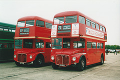 Preserved London Transport RM158 (VLT 158) and RM 1000 at Showbus, Duxford - 26 Sep 2004