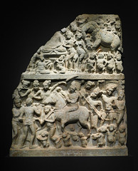 Drum Panel Scenes of the Great Departure and Temptation of the Buddha in the Metropolitan Museum of Art, October 2023