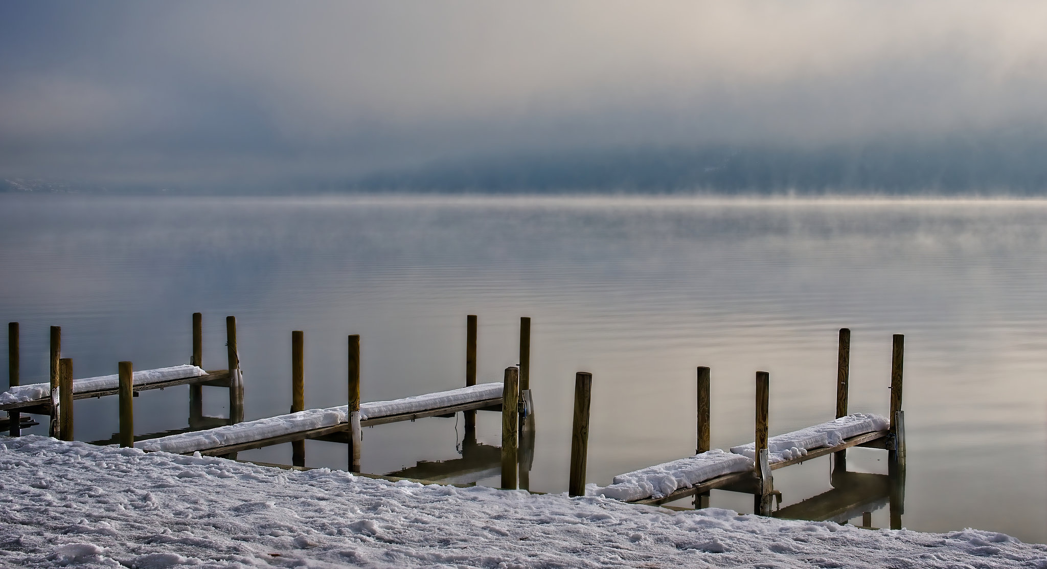 ....... der See dampft noch......