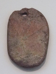 Pendant Stone Amulet in the Archaeological Museum of Madrid, October 2022