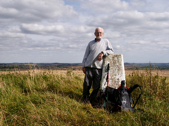 Trig point at Langton Caudle (147m).