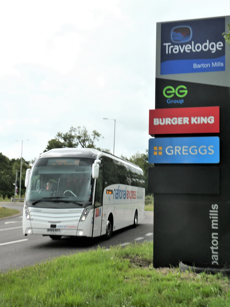 Back on the road again!! Ambassador Travel (National Express contractor) 216 (BV69 KPT) at Barton Mills - 1 Jul 2020 (P1070041)