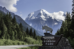 Gate zum Mt. Robson National Park mit Blick auf die Südseite des Mount Robson (© Buelipix)