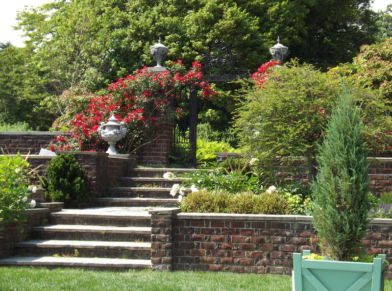 Staircase and Gate in the Italian Garden at Planting Fields, May 2012