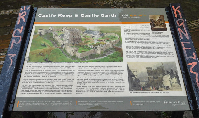 Newcastle castle plaque (#1207)