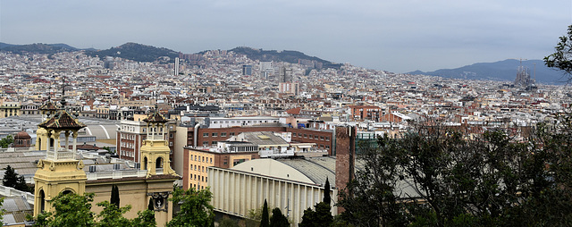 Blick von Museu Nacional d'Art de Catalunya