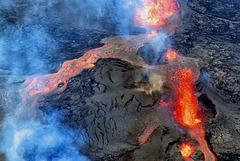 Iceland rift eruption