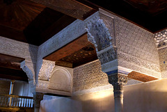Arabesque and Renaissance ceiling at Alhambra