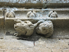 aldwincle st peter church, northants   (5) c14 hunting scene on tower
