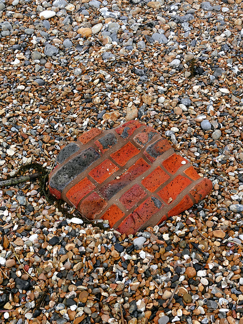 Beached brick wall