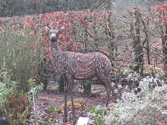 A great statue of a deer.