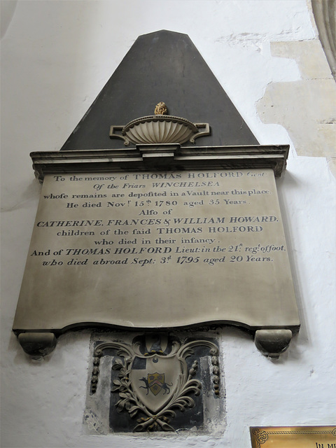 rye church, sussex c18 tomb of thomas holford +1780