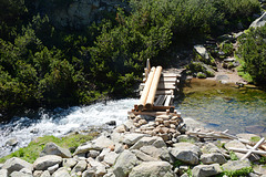 Bulgaria, Pirin Mountains, Repaired Bridge over the Banderitsa River