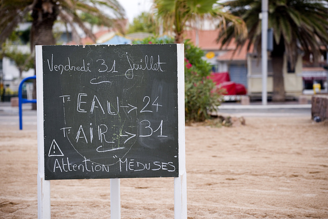 FREJUS:2015.07.31 Température de l'air et de l'eau