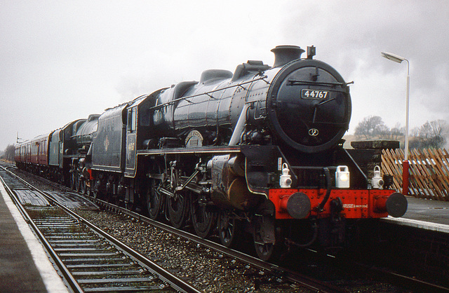 44767 GEORGE STEPHENSON & 45596 BAHAMAS at Appleby 18th December 1993