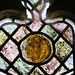 shilton church, oxon (18) c15 glass roundel of the moon from a crucifixion