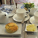 Having tea and scones in France!