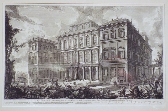 View of the Barberini Palace on the Quirinal Hill by Piranesi in the Metropolitan Museum of Art, July 2018