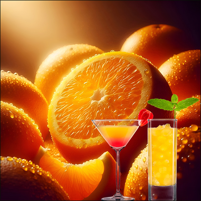 Orange drinking ...