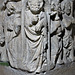 shilton church, oxon (16) c14 figure with book on font, perhaps st paul