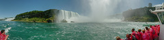 Niagara Falls Panorama from the Cruise Ship (August 2014)