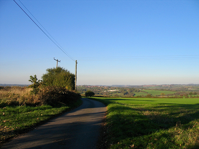 Looking north from the track at Earnwood towards Highley