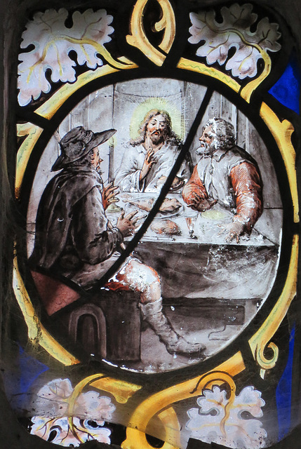 offwell church, devon, flemish c17 glass (4)