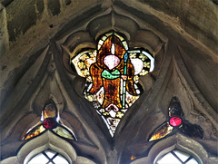 aldwincle st peter church, northants   (14) c14 glass angel