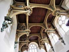 wollaton hall, notts; c16 house by robert smythson 1580-8; false hammerbeam roof with wyatville additions 1823