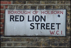 Red Lion Street sign